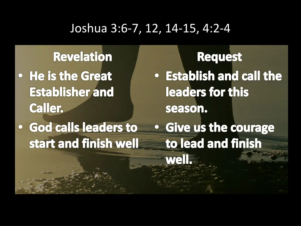 joshua 3 6 7 12 14 15 4 2 4