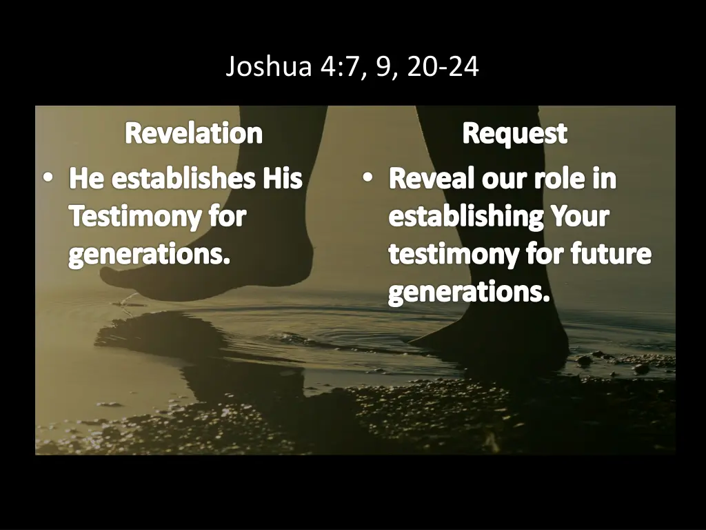 joshua 4 7 9 20 24