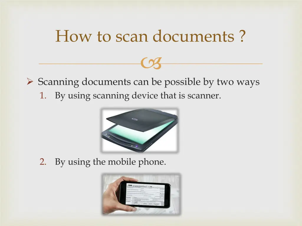 how to scan documents