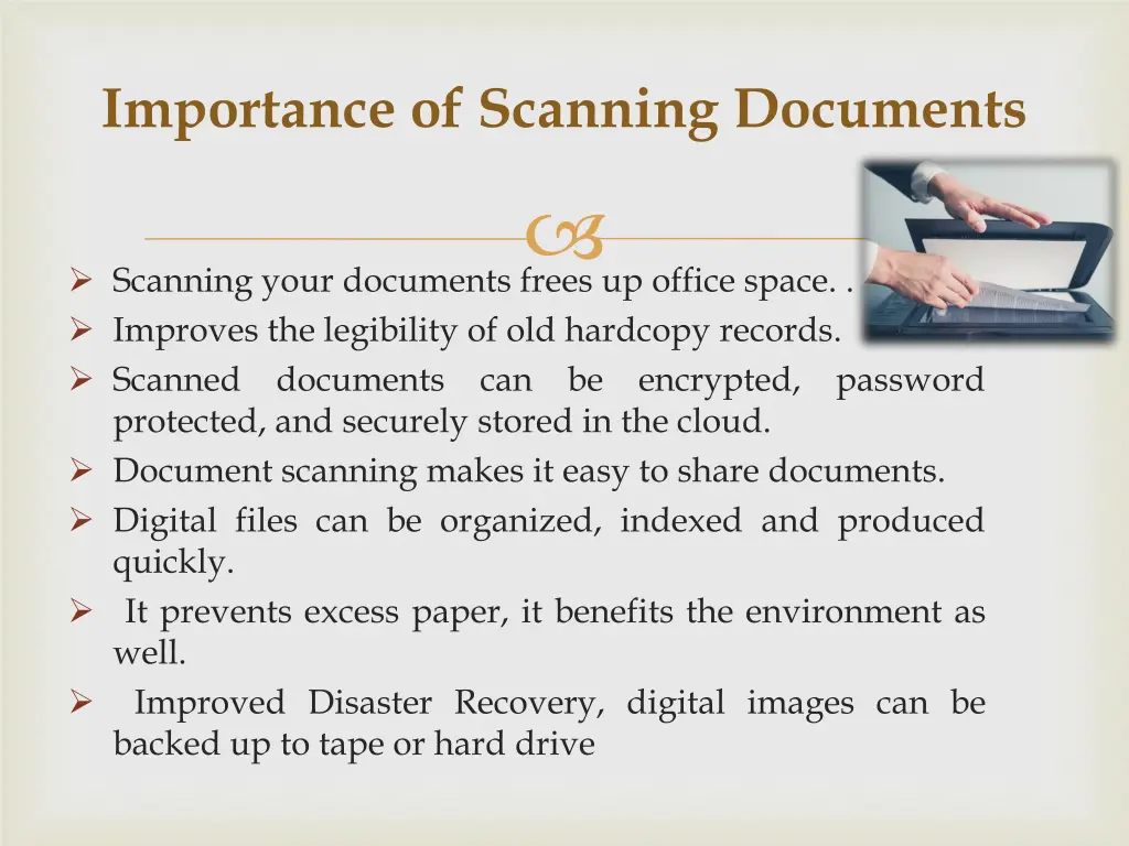 importance of scanning documents