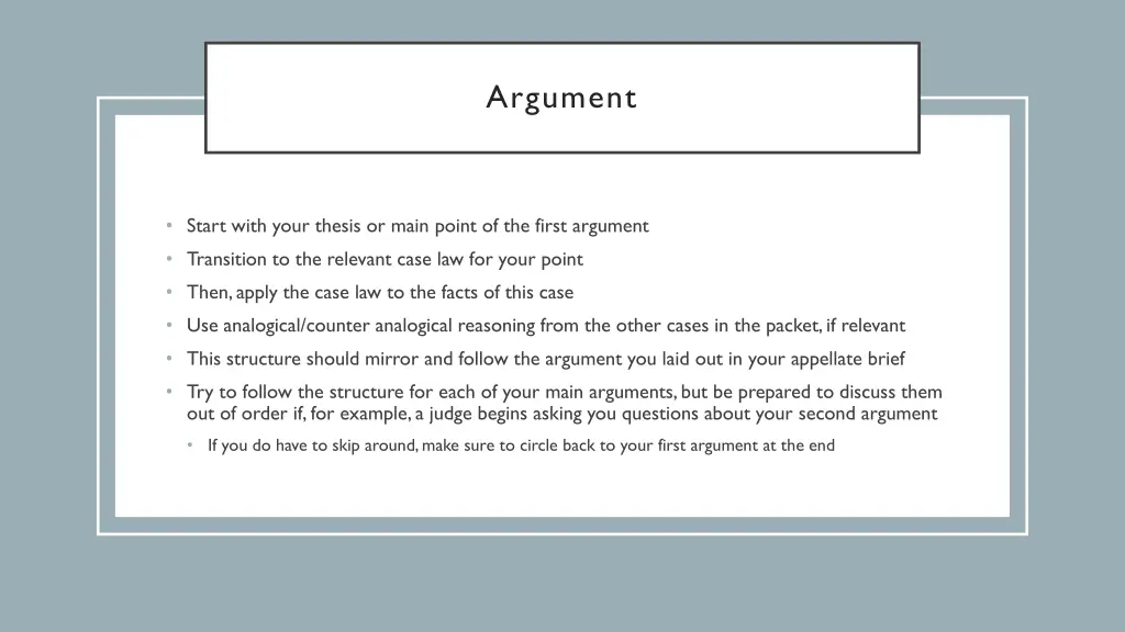 argument