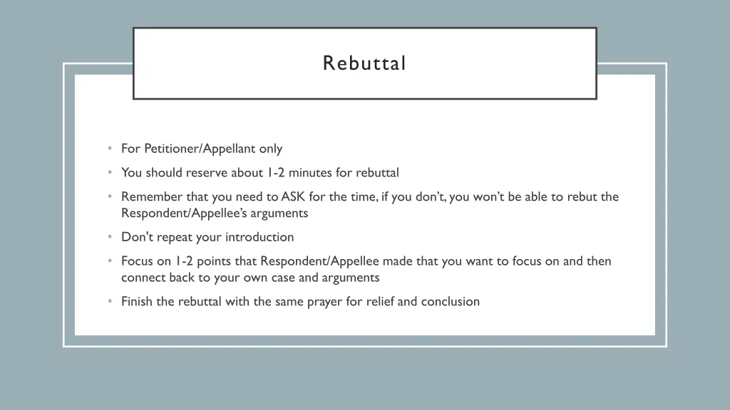 rebuttal