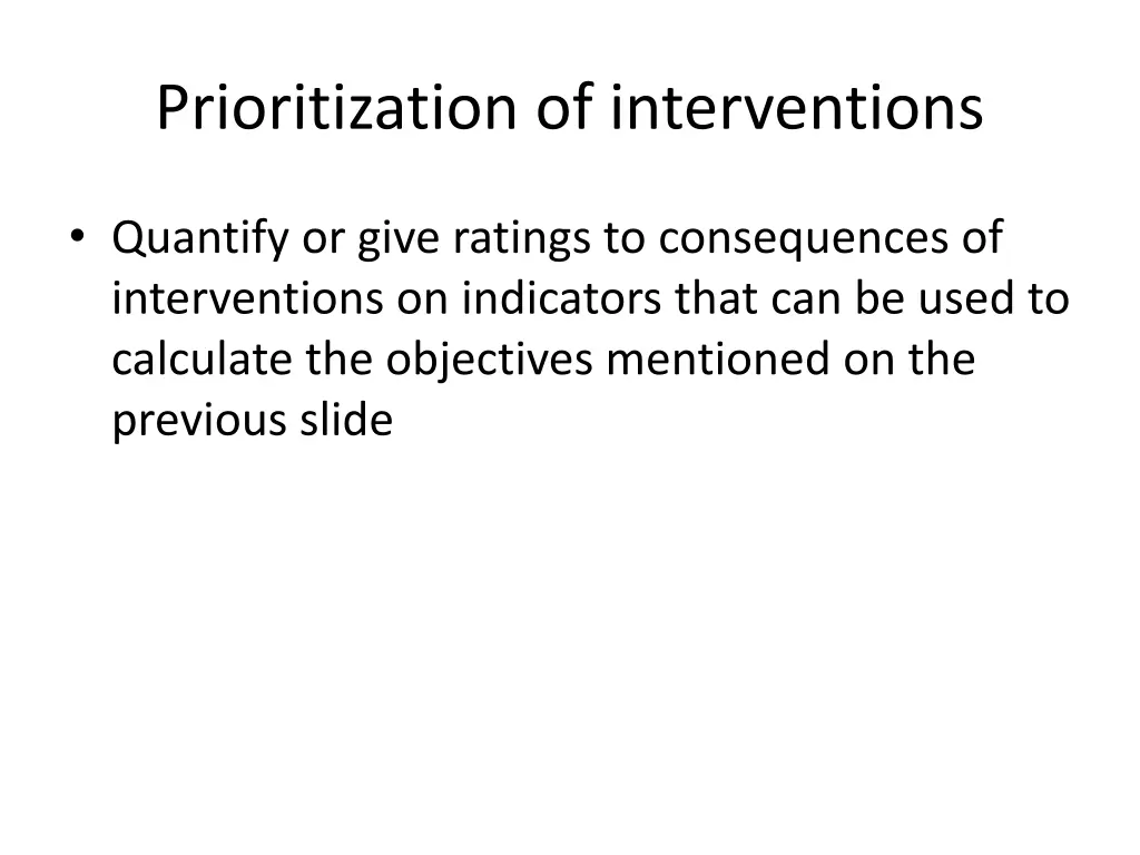 prioritization of interventions 1