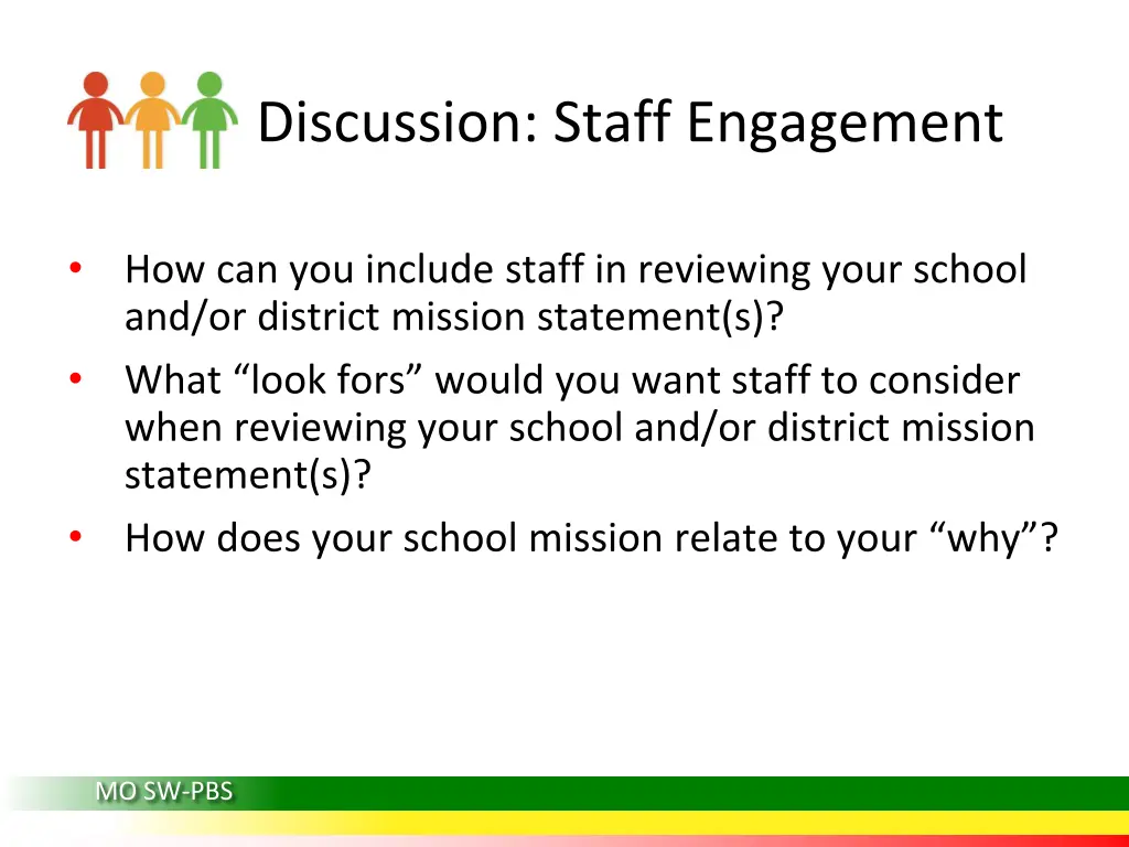 discussion staff engagement