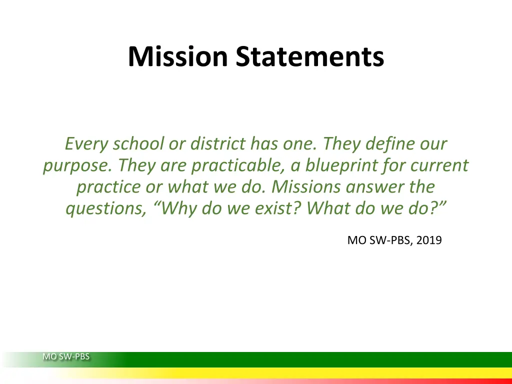 mission statements