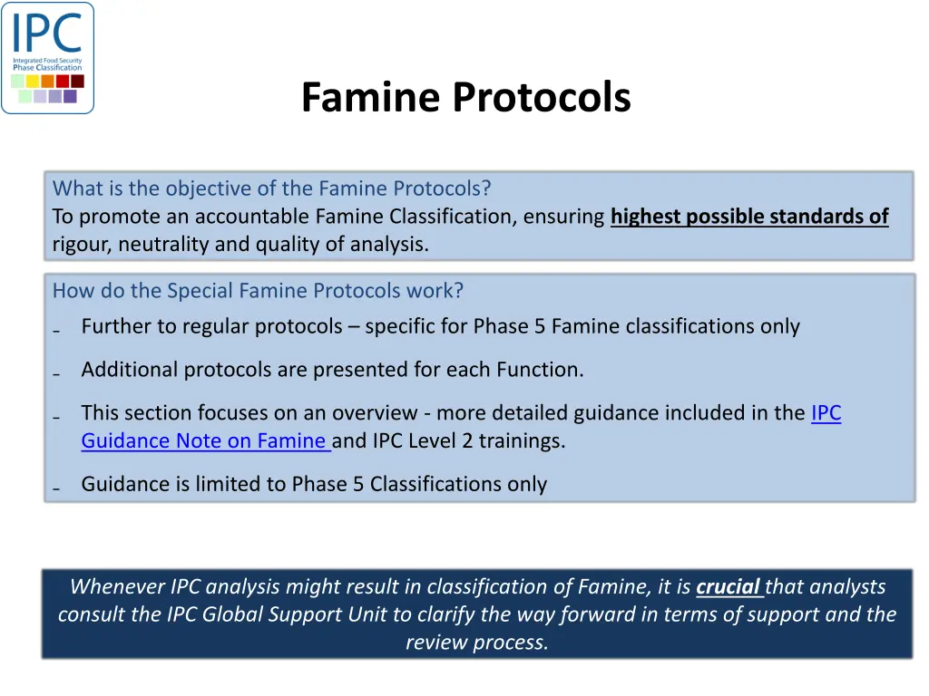 famine protocols