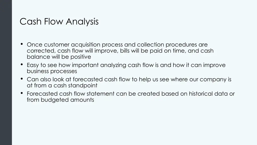 cash flow analysis