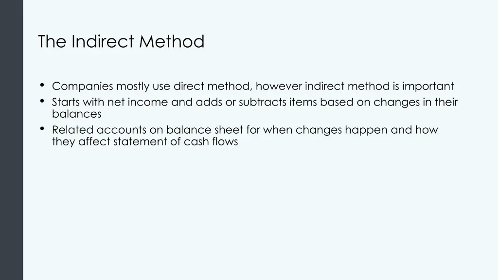 the indirect method