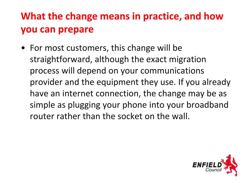 what the change means in practice