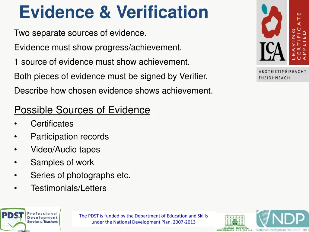 evidence verification