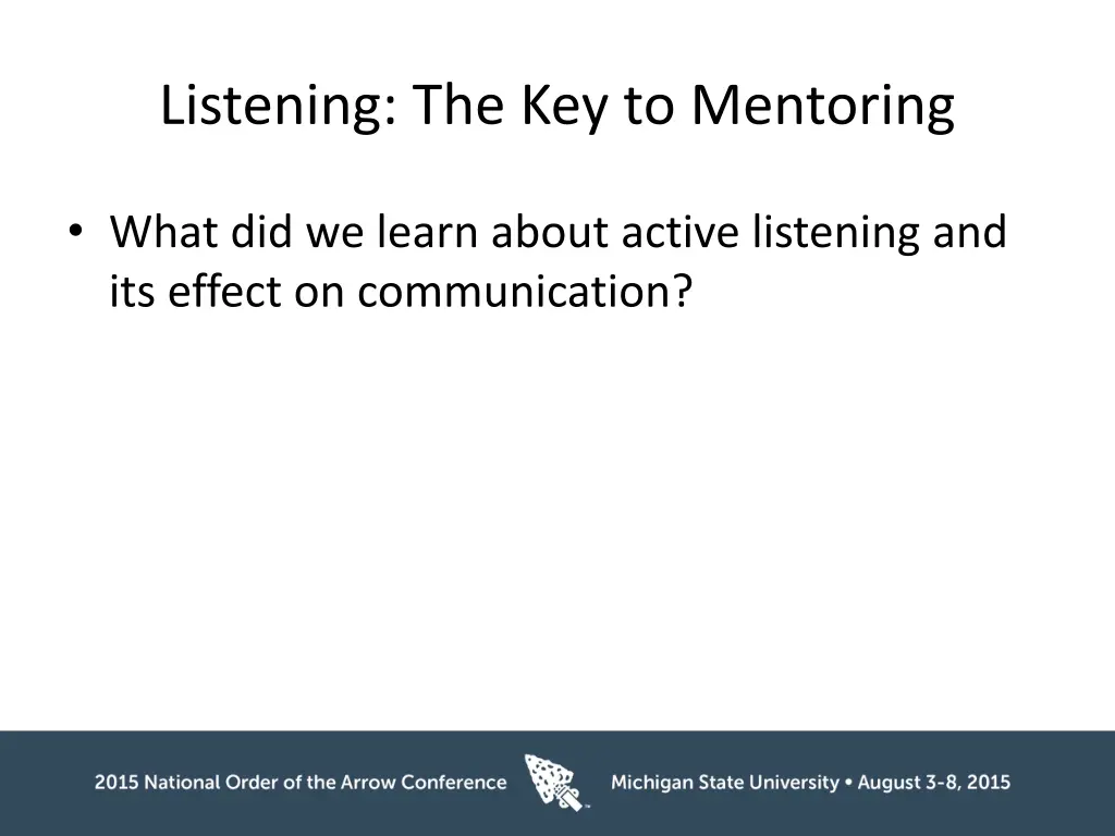 listening the key to mentoring 1
