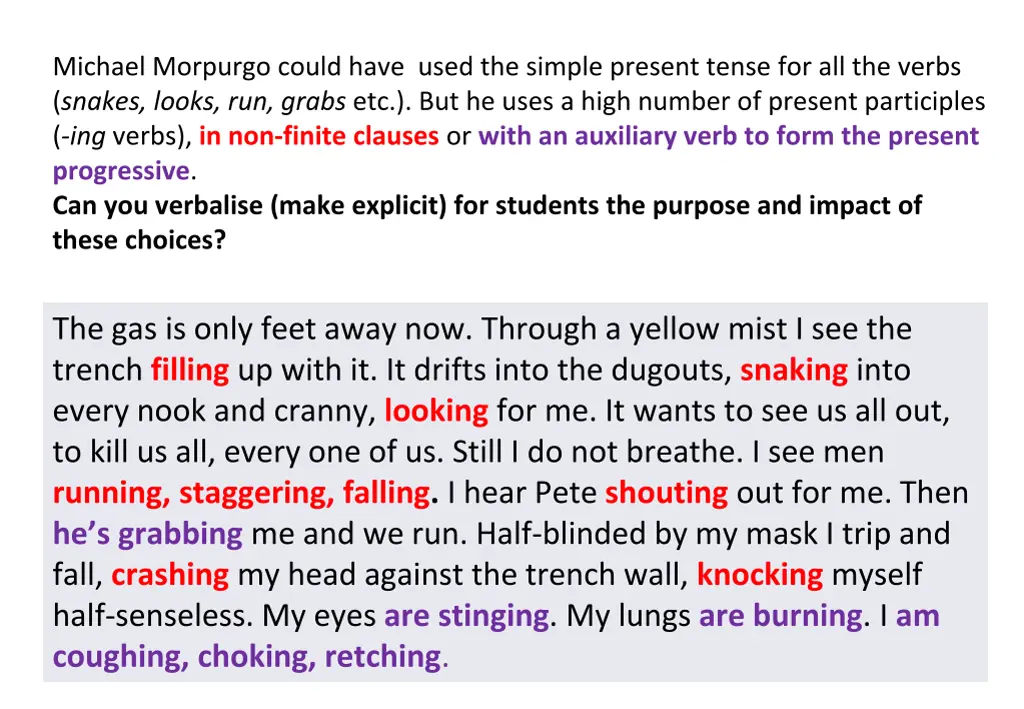 michael morpurgo could have used the simple