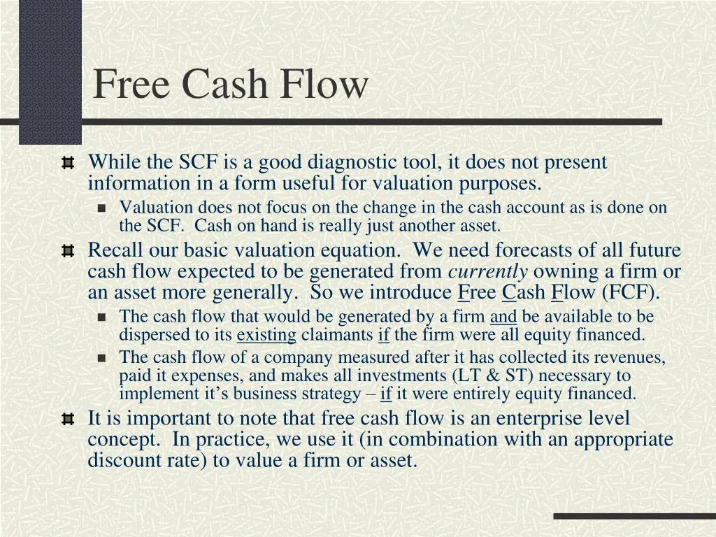 free cash flow 1