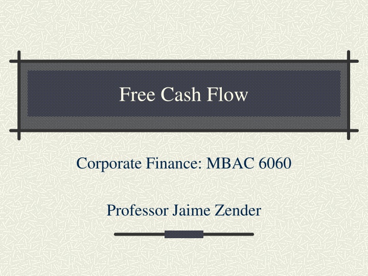 free cash flow