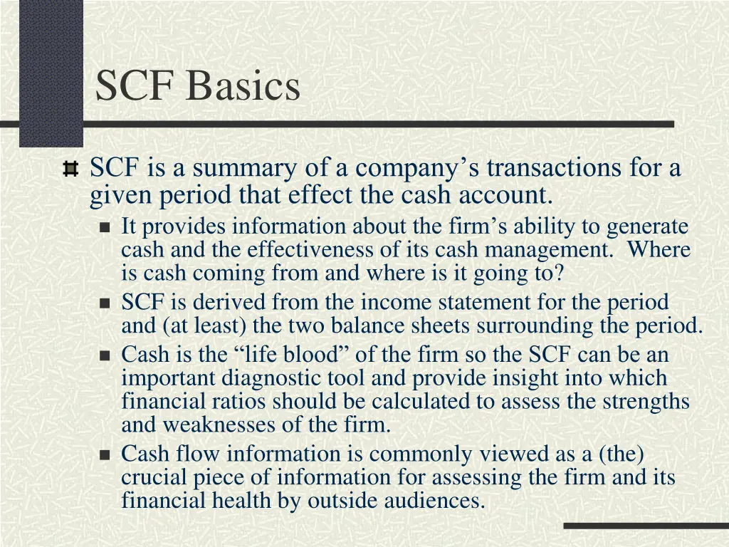 scf basics