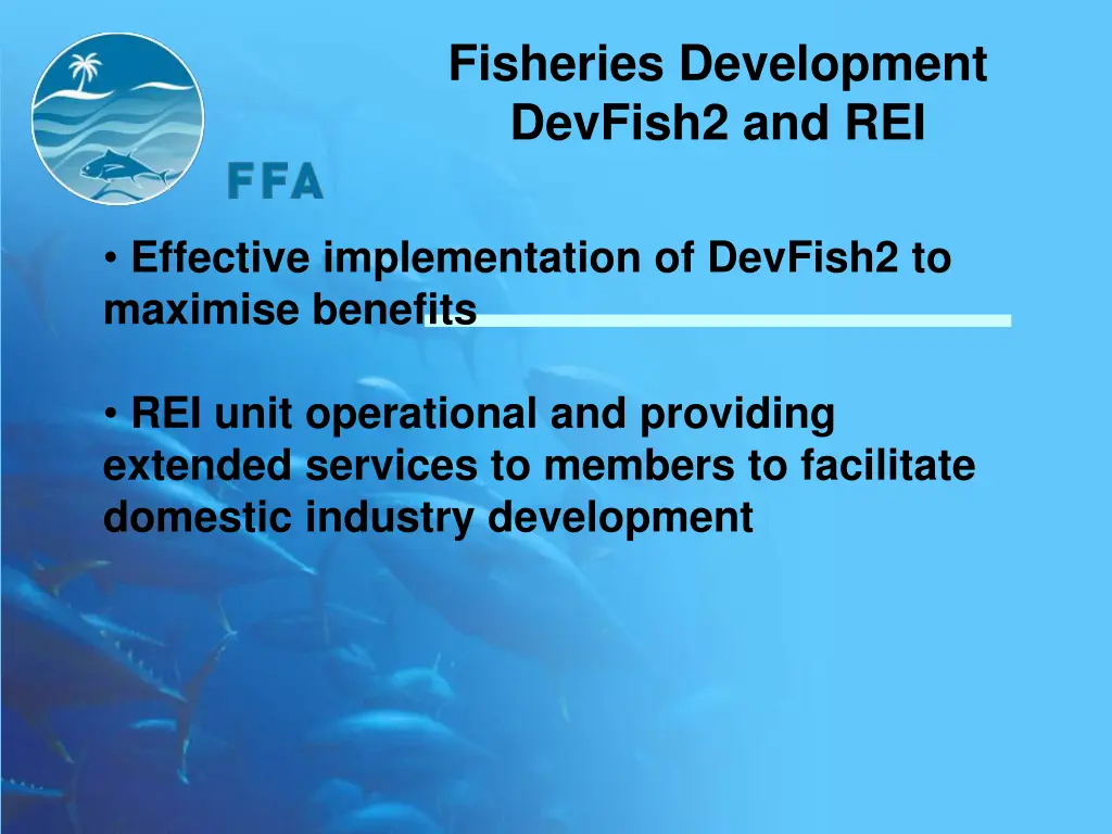 fisheries development devfish2 and rei