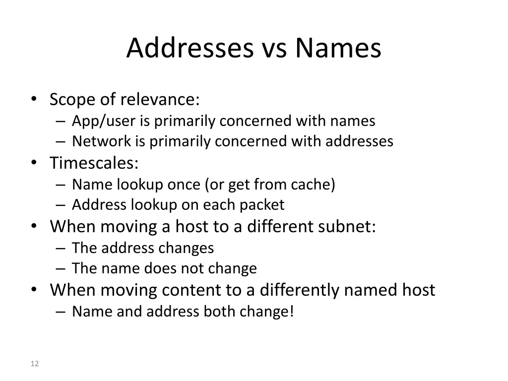 addresses vs names
