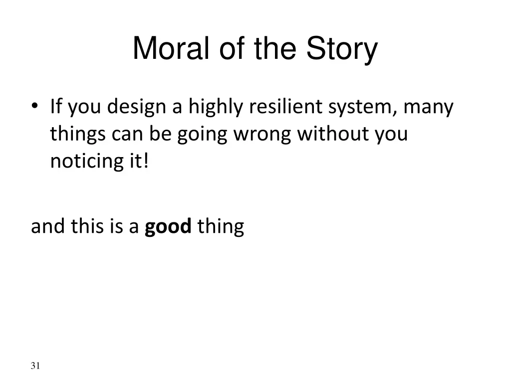 moral of the story