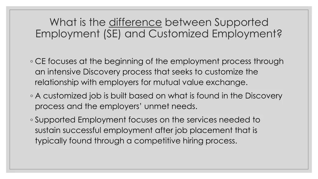 what is the difference between supported