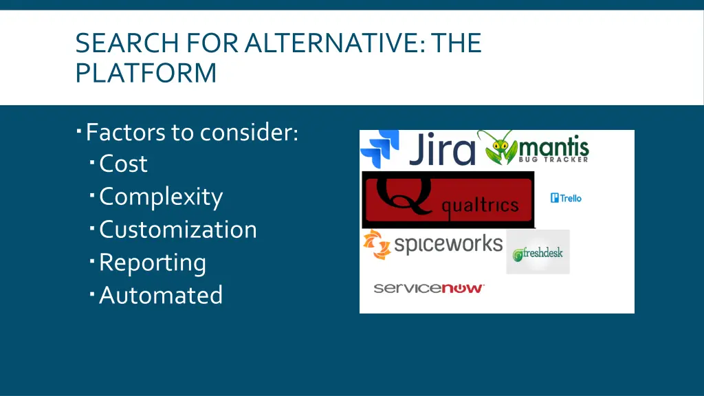search for alternative the platform