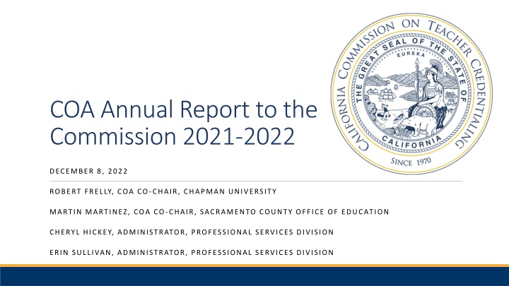 coa annual report to the commission 2021 2022