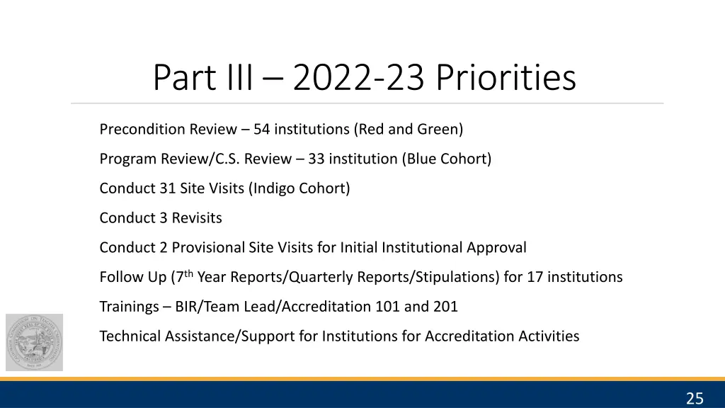 part iii 2022 23 priorities