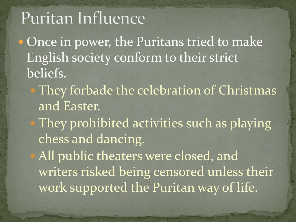 puritan influence