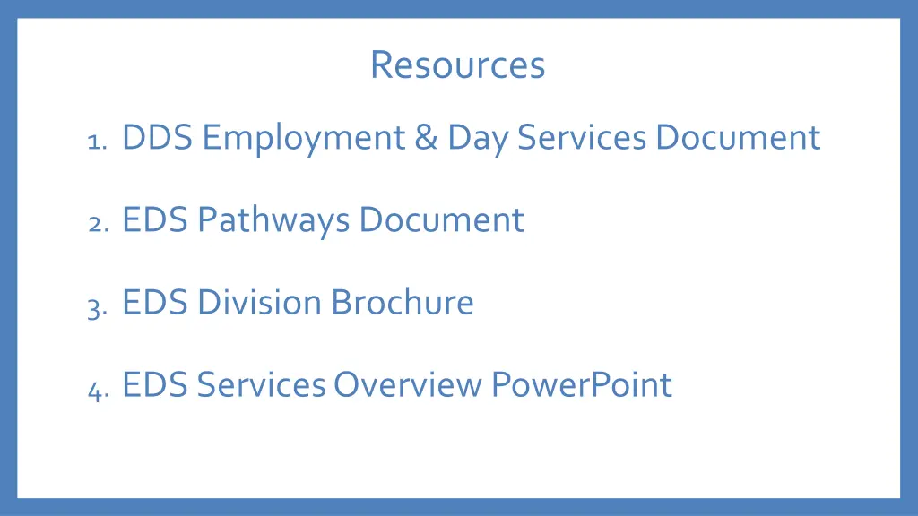 resources