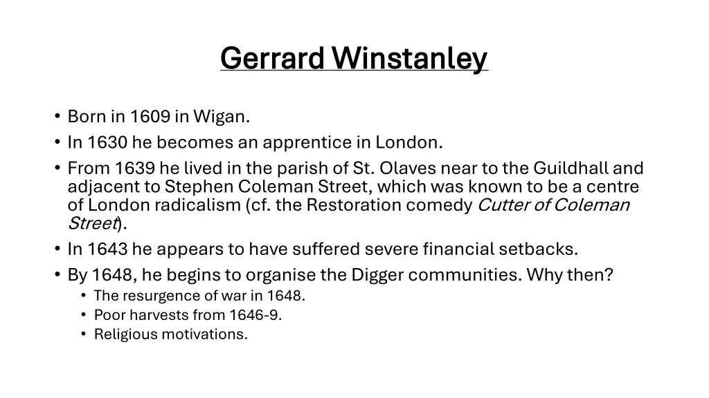 gerrard winstanley gerrard winstanley