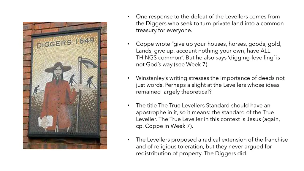 one response to the defeat of the levellers comes