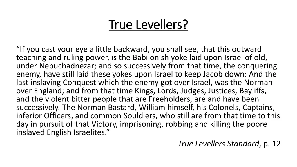 true levellers true levellers