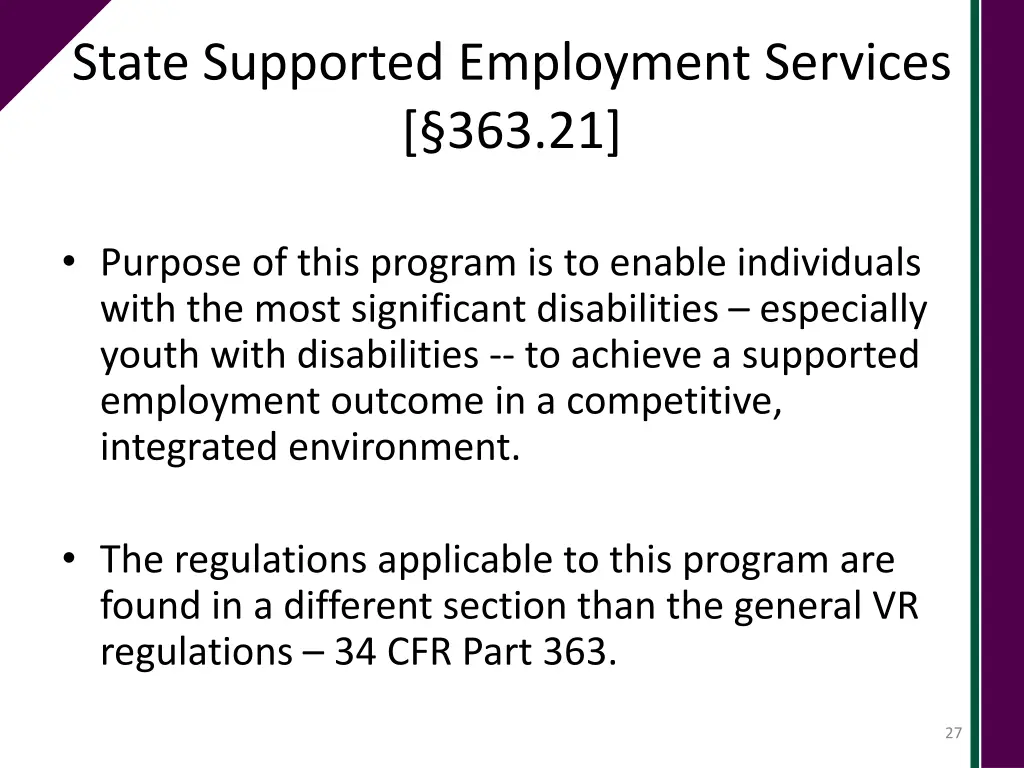 state supported employment services 363 21