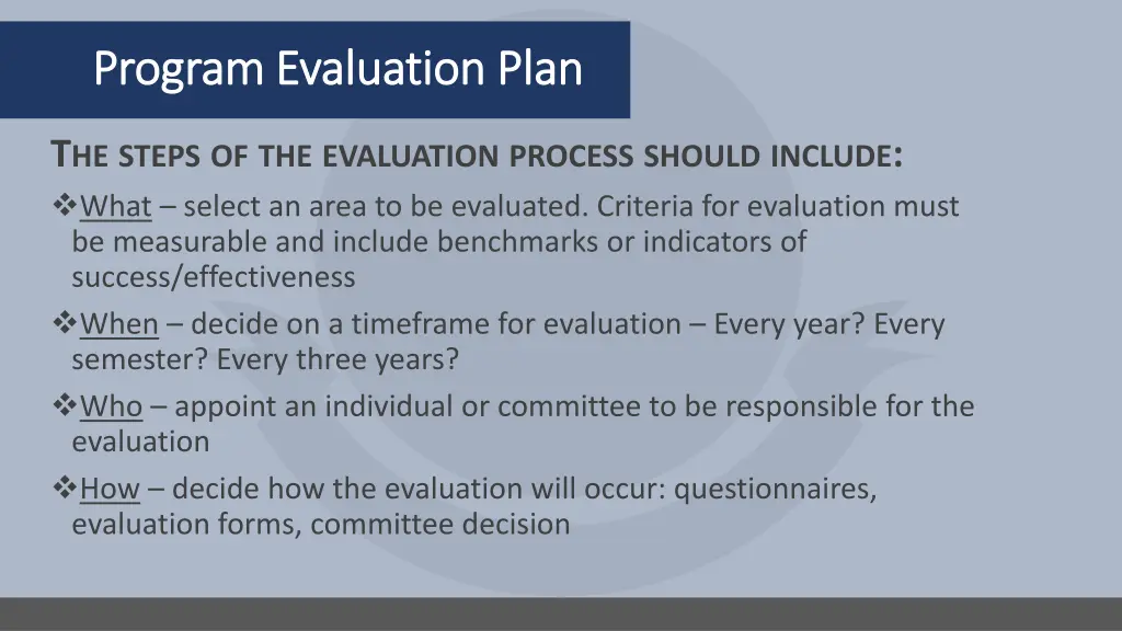program evaluation plan program evaluation plan 1