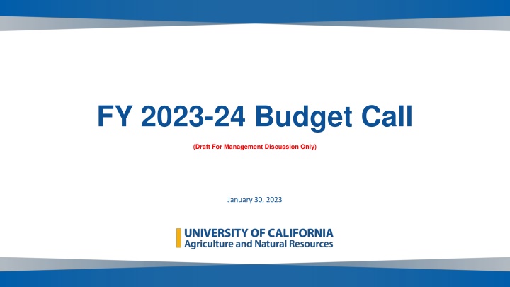 fy 2023 24 budget call