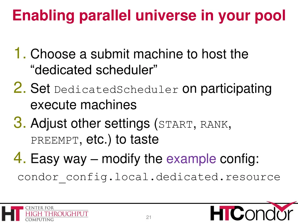 enabling parallel universe in your pool