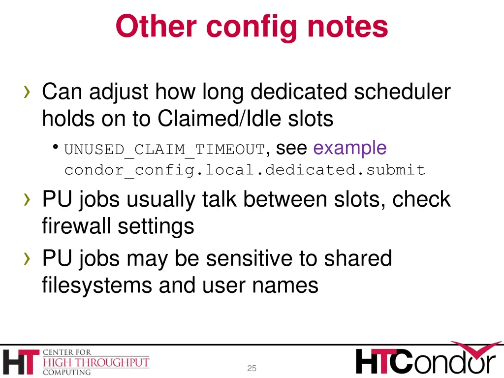 other config notes