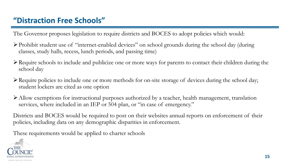 distraction free schools