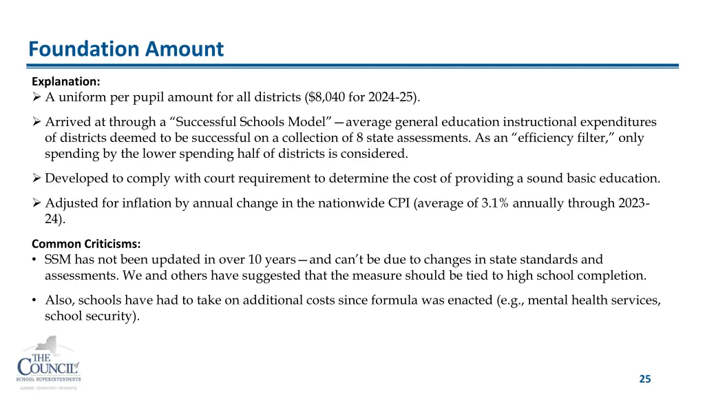 foundation amount