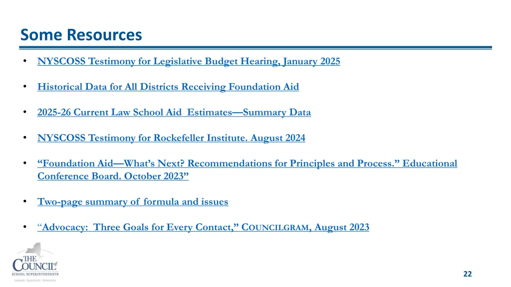 some resources