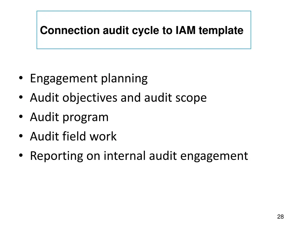connection audit cycle to iam template 2