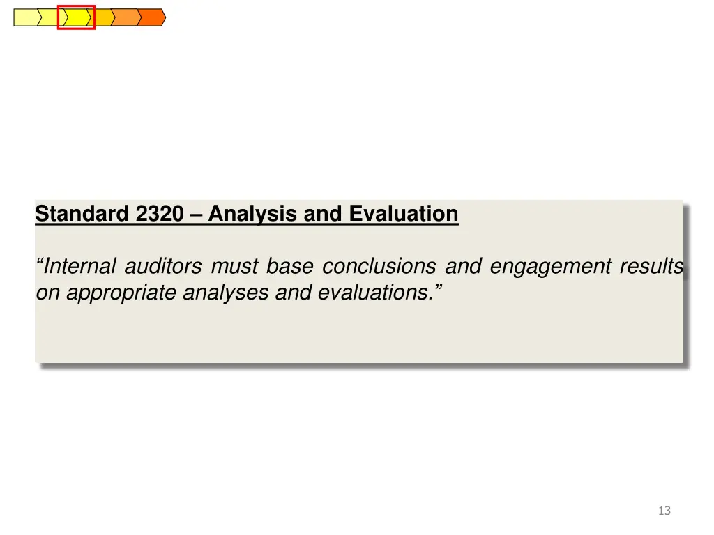 standard 2320 analysis and evaluation