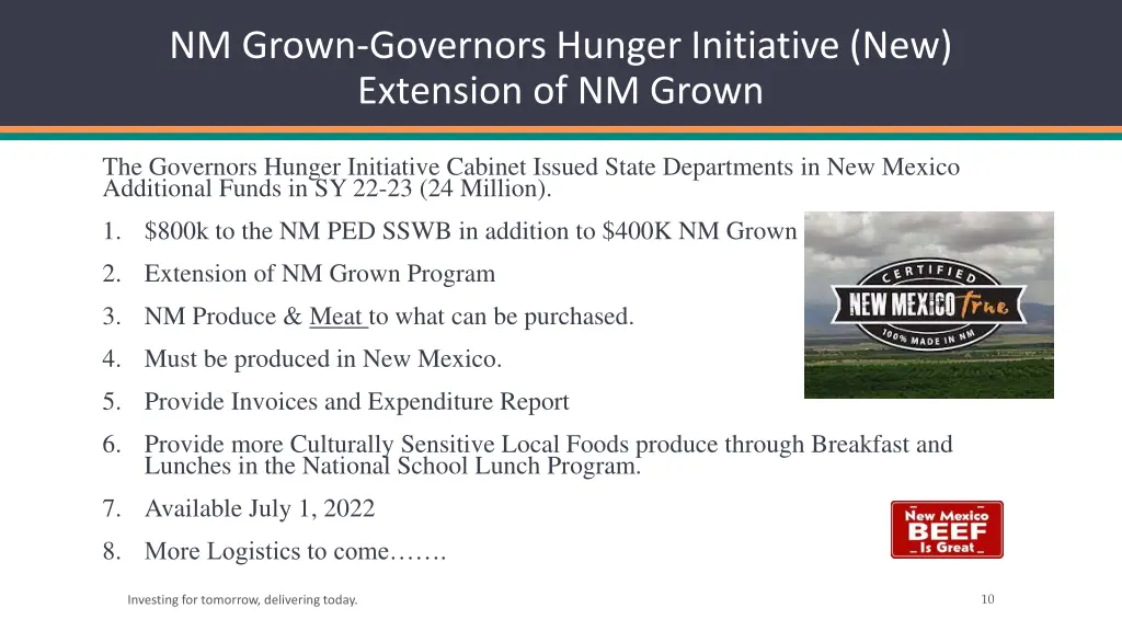 nm grown governors hunger initiative