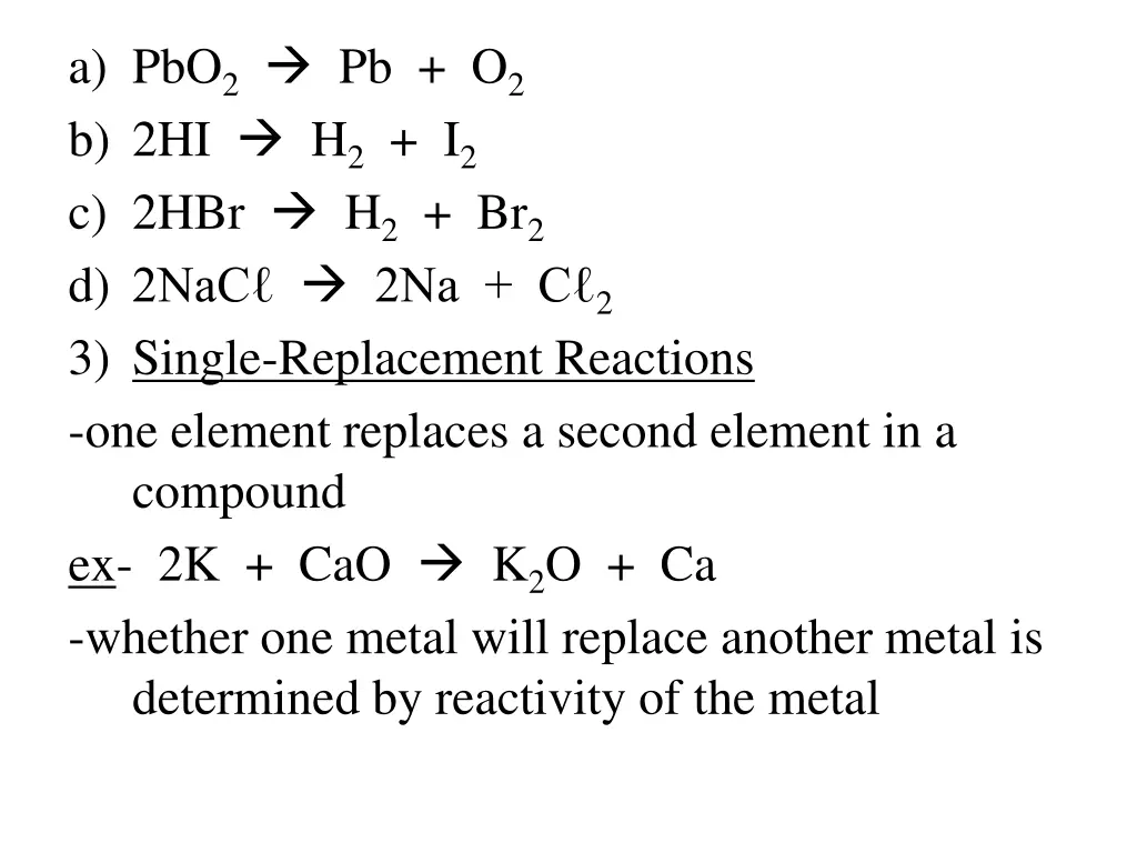 a pbo 2 pb o 2 b 2hi h 2 i 2 c 2hbr