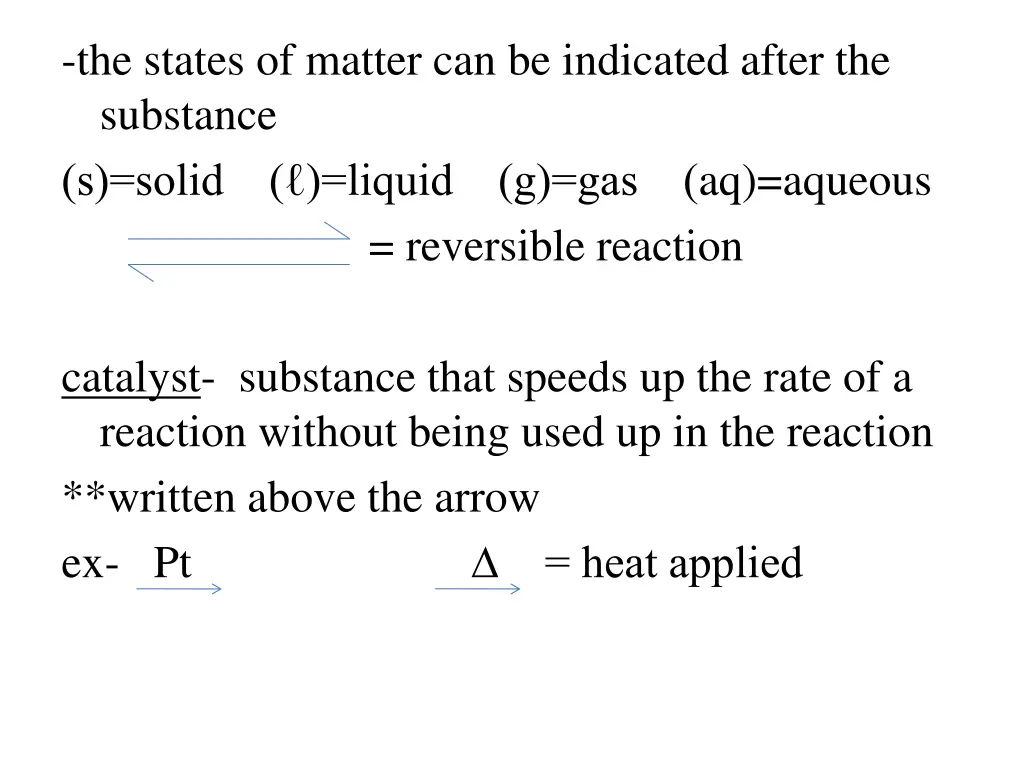 the states of matter can be indicated after