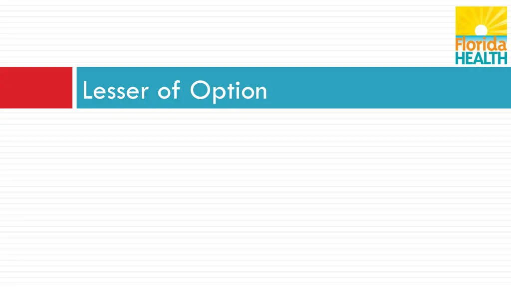 lesser of option