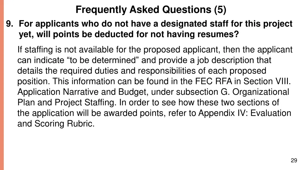 frequently asked questions 5 9 for applicants