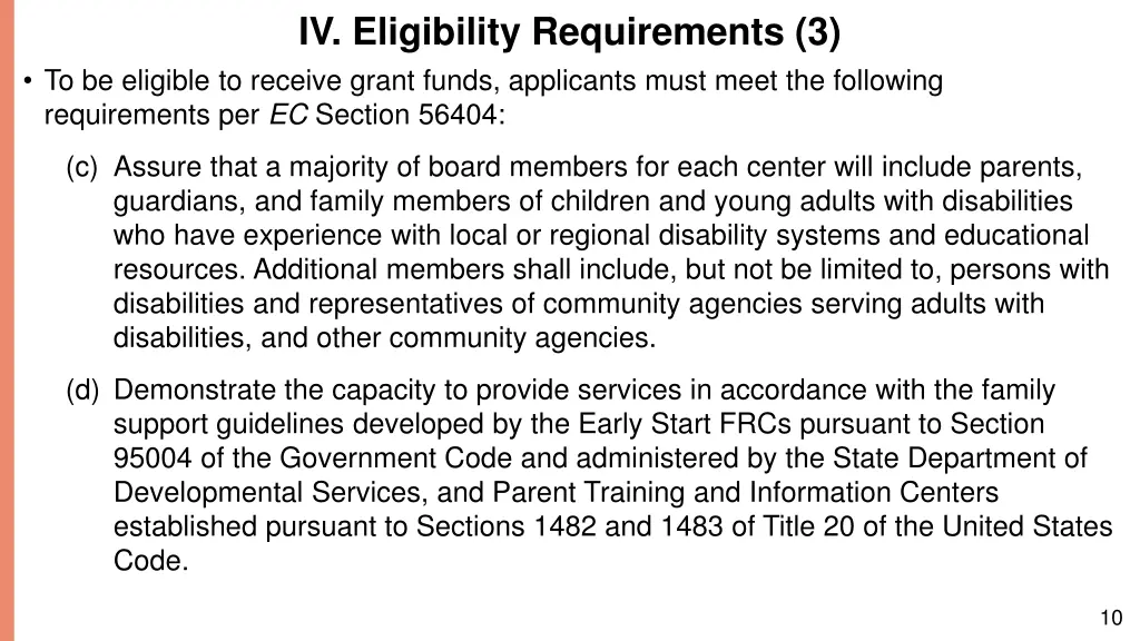 iv eligibility requirements 3