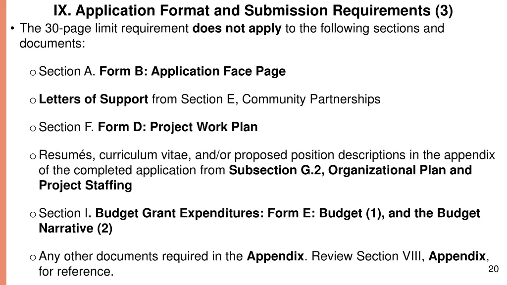 ix application format and submission requirements 2