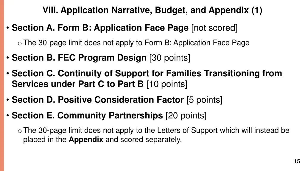 viii application narrative budget and appendix 1