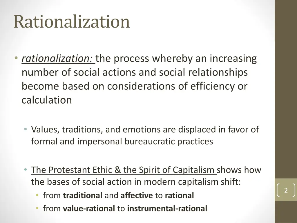 rationalization